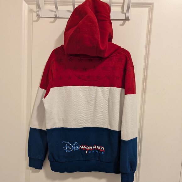 Disneyland Paris- Mickey American Flag Hoodie/Pullover. Kids-10 - Picture 2 of 3